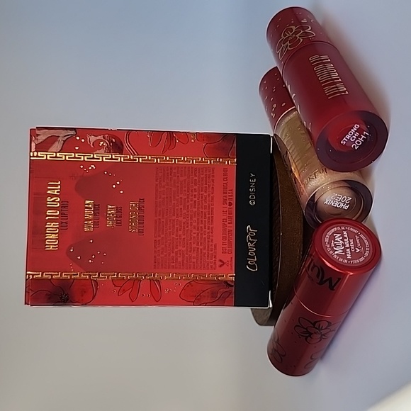 Colourpop Mulan Lux Lip Trio Honor To Us All - Hua Mulan, Phoenix, & Strong Chi - Picture 11 of 13